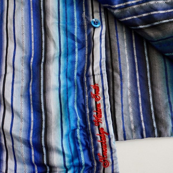 Robert Graham | Flip Collar/Sleeve Striped Shirt - Picture 4 of 8